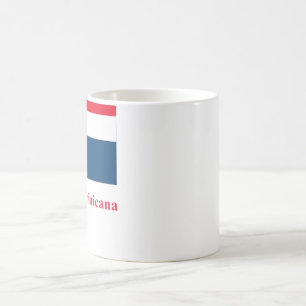 スペイン語の名前のドミニカ共和国の旗 コーヒーマグカップ