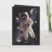 スペイン語の宇宙探検家宇宙飛行士の少年誕生日 カード (裏面)