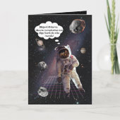 スペイン語の宇宙探検家宇宙飛行士の少年誕生日 カード (正面)