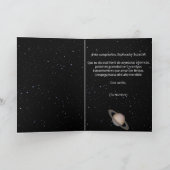 スペイン語の宇宙探検家宇宙飛行士の少年誕生日 カード (内部)