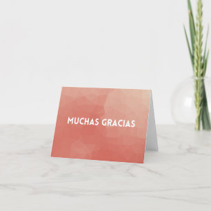 スペイン語の感謝カード - Muchas Gracias サンキューカード