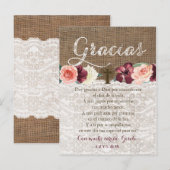 スペイン語の洗礼（バウティスモ）お礼の祈りカード インビテーションポストカード (正面/裏面)