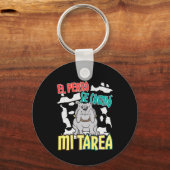 スペイン語の犬が私の宿題を食べた - Perro Tarea キーホルダー (正面)