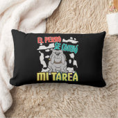 スペイン語の犬が私の宿題を食べた - Perro Tarea ランバークッション (ブランケット)