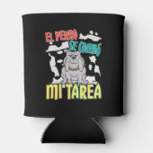 スペイン語の犬が私の宿題を食べた - Perro Tarea 缶クーラー (裏面)
