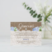 スペイン語の男の子の洗礼のBautismoのサンキューカード インビテーションポストカード (スタンド正面)