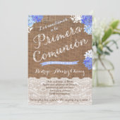 スペイン語の男子初聖体拝領カード、1ª コミュニオン 招待状 (スタンド正面)