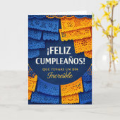 スペイン語の男性用誕生日カード カード (黄色い花)