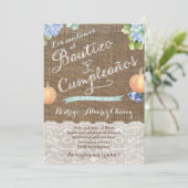 スペイン語の秋の洗礼と誕生日 招待状 (スタンド正面)