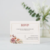 スペイン語の結婚式の出欠確認カード ポストカード (スタンド正面)
