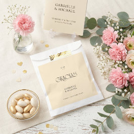 スペイン語の結婚式の引き出物袋 "Gracias" フェイバーバッグ