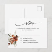 スペイン語の結婚式の返信ハガキ ポストカード (正面/裏面)