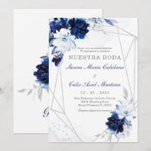 スペイン語の結婚式招待状 招待状 (正面/裏面)