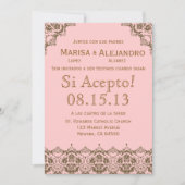 スペイン語の結婚式招待状 / Wedding Invitation 招待状 (正面)
