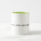 スペイン語の詩がかわいいマグカップ ツートーンマグカップ (中央)