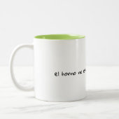 スペイン語の詩がかわいいマグカップ ツートーンマグカップ (左)