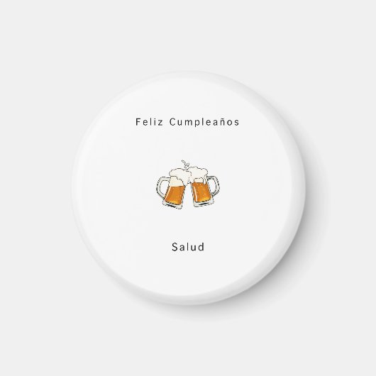 スペイン語の誕生日ギフトのマグネット マグネット (正面)