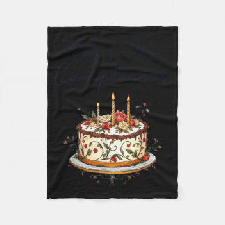 スペイン語の誕生日ギフト フロストケーキと「Hoy Es Mi Cumpleaños」 フリースブランケット