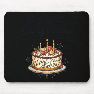 スペイン語の誕生日ギフト フロストケーキと「Hoy Es Mi Cumpleaños」 マウスパッド