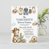 スペイン語の赤ちゃんお披露目会:Un+Vaquerito+Viene+en+Camino 招待状 (スタンド正面)