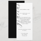 スペイン語の配置カードに感謝 招待状 (正面/裏面)