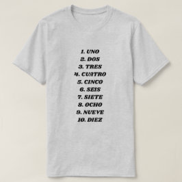 スペイン語の10への計算 Tシャツ