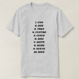 スペイン語の10への計算 Tシャツ