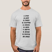 スペイン語の10への計算 Tシャツ (正面)