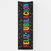 スペイン語のFeliz Jubilacionの幸せな退職 横断幕 (縦)