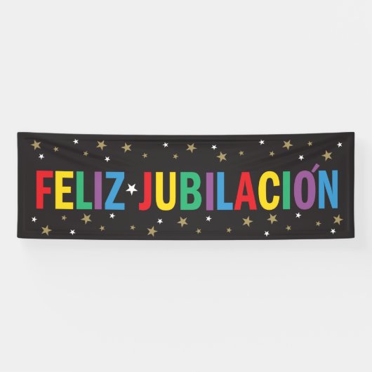 スペイン語のFeliz Jubilacionの幸せな退職 横断幕 (横)