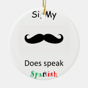 スペイン語を話して下さい セラミックオーナメント