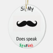 スペイン語を話して下さい セラミックオーナメント (左)