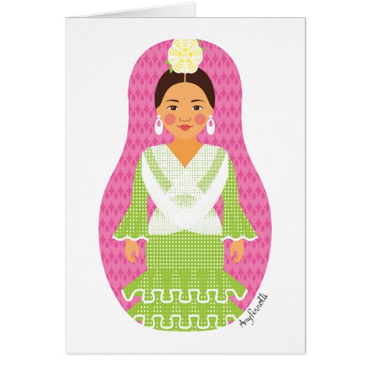 スペイン語マトリヨスカカード (正面)