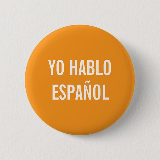 スペイン語対応ボタン スペイン語が話せます 助けて! 缶バッジ (正面)
