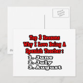 スペイン語教師として働くのが好きな3つの理由 ポストカード (正面/裏面)