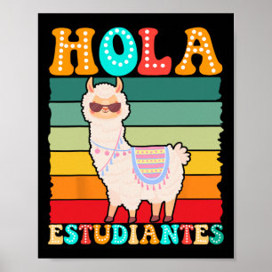 スペイン語教師のためのバック・トゥ・スクールギフト「¡Hola Estudiantes!」 ポスター