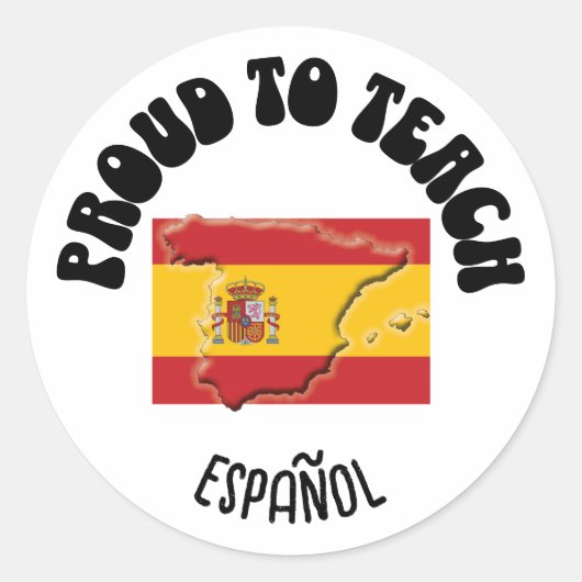 スペイン語教師 憧れのESPAÑOL先生 ラウンドシール (正面)