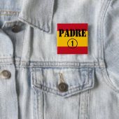 スペイン語父及びパパ: Padre Numero Uno 缶バッジ (インサイチュ)