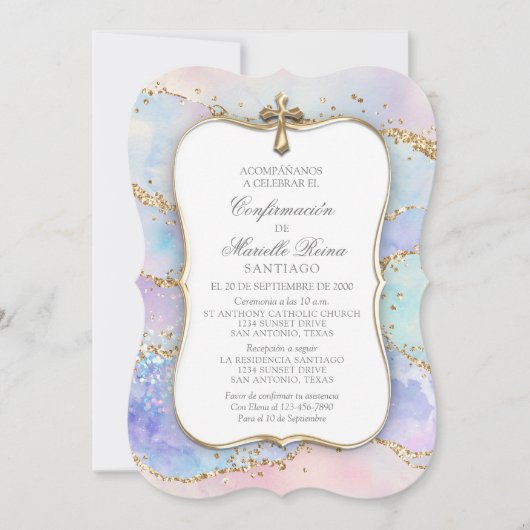 スペイン語確認女子の招待状 招待状 (正面)
