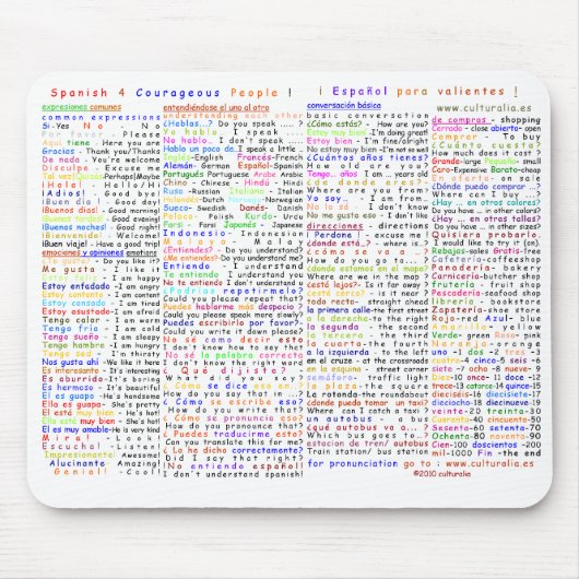 スペイン語4人の勇気がある人々 マウスパッド (正面)