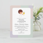 スペイン語 かわいい少年 ファーストコミュニオン 招待状 (スタンド正面)