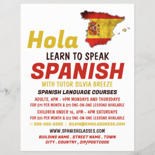 スペイン語 こんにちは、スペイン語コース チラシ