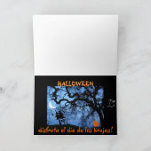 スペイン語: ハロウィン/Dia de las Brujas カード (内部)