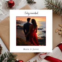 スペイン語 フェリス・ナビダード エレガント カリグラフィー フォト