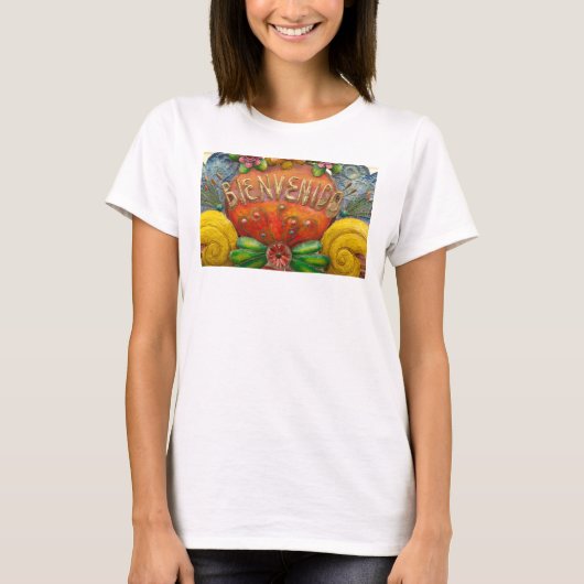 スペイン語+メキシコ+ようこそサイン Tシャツ (正面)