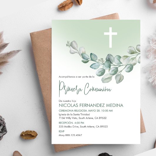 スペイン語 初めての聖体拝領 カトリックのファーストコミュニオン 招待状