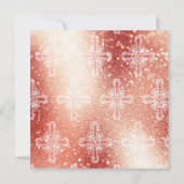 スペイン語, 初領聖体, ローズゴールド フラワー 招待状 (裏面)