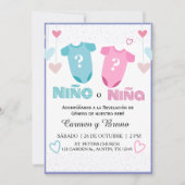 スペイン語 性別発表 招待状 性別の発表 (正面)