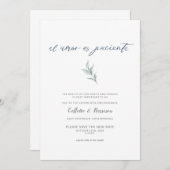 スペイン語 愛は忍耐強い 変更日付 招待状 (正面/裏面)