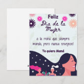 スペイン語 - 母のためのハッピーミレニアムデーカード シーズンカード (正面/裏面)